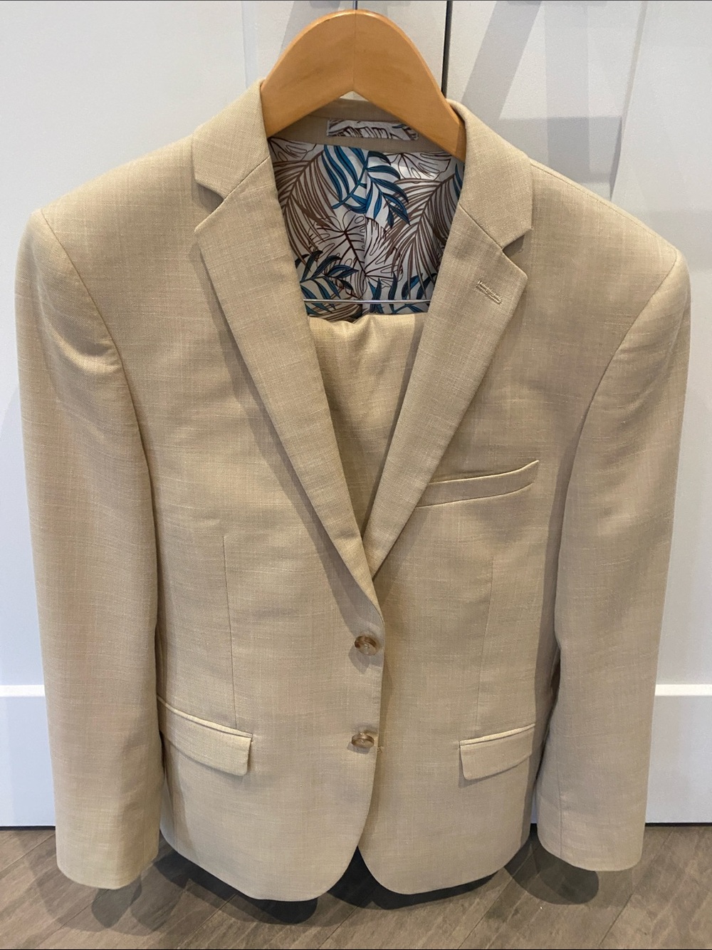Men's Beige Sport Coat Blazer - Classic Tailored Style
